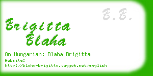 brigitta blaha business card